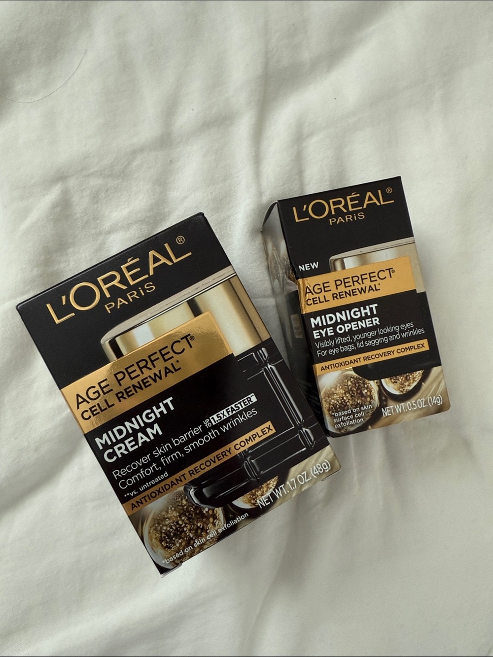 L'Oréal Age Perfect Cell Renewal Midnight Cream & Eye Opener - Gold & Black